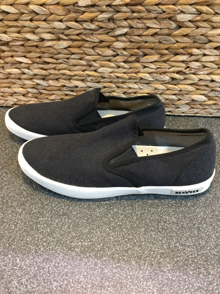 Seavees Black Baja Slip-On Loafers With White Soles — image 7 of 8